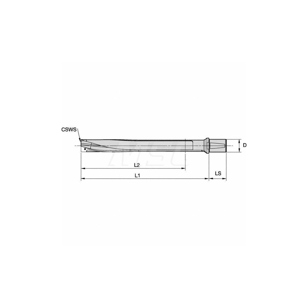 Kennametal Indexable Drill Body: Whistle Notch Shank - 4051137