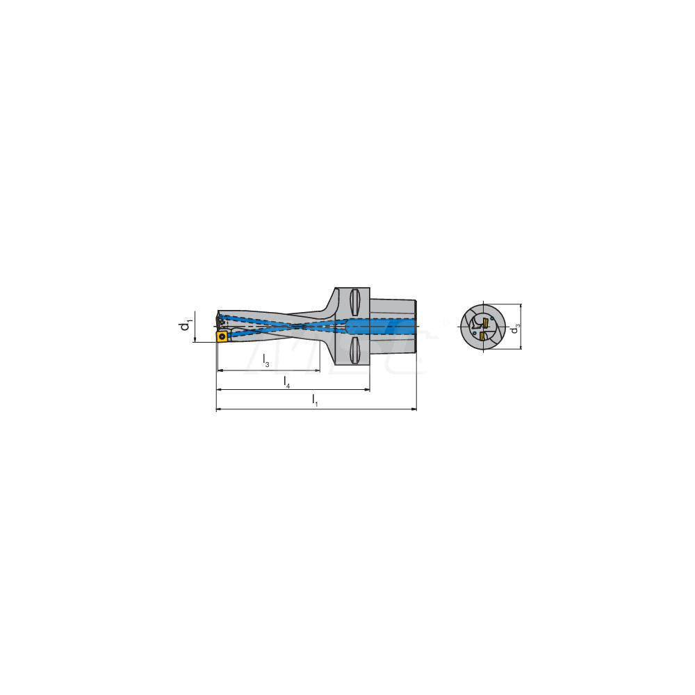 Komet Indexable Insert Drill: KUBP3D355R11PSC50, 35.50 mm Max Dia, 113.00 mm Max Depth, 3xD, 50.00 mm Shank Dia - 1087335555