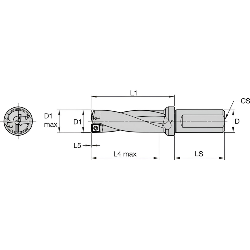 Kennametal Indexable Insert Drill: DFPR135R3WB20M, 14.00 mm Max Dia, 40.50 mm Max Depth, 3xD, 20.00 mm Shank Dia - 7034807
