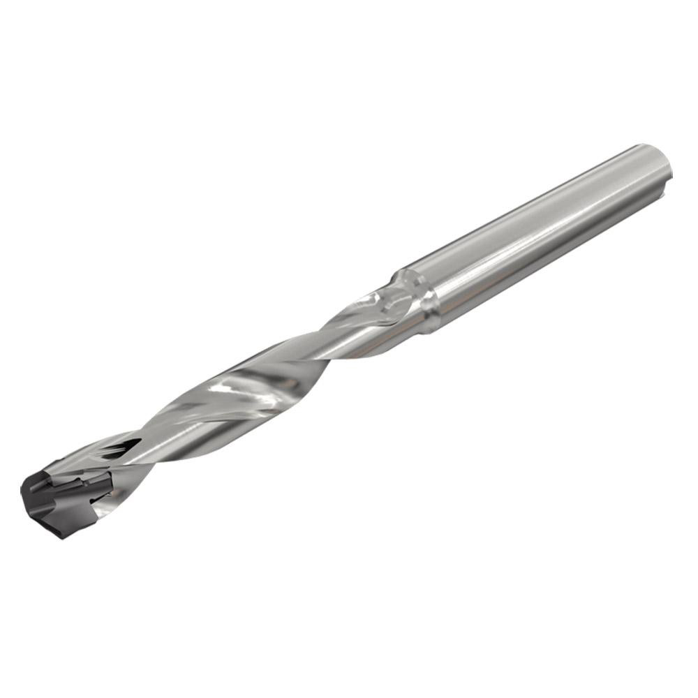 Iscar Replaceable-Tip Drill: 9 to 9.4 mm Dia, 28.38 mm Max Depth, 10 mm Straight-Cylindrical Shank - 3359501