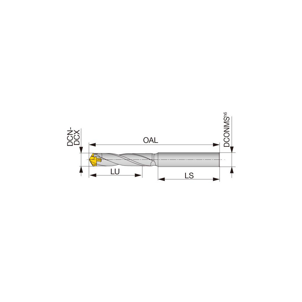 Iscar Replaceable-Tip Drill: 9 to 9.4 mm Dia, 28.38 mm Max Depth, 10 mm Straight-Cylindrical Shank - 3359501