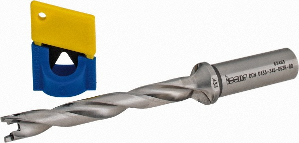 Ingersoll Cutting Tools Replaceable-Tip Drill: 0.4528 to 0.4685" Dia, 3.62" Max Depth, 5/8" Cylindrical Shank - 3212692