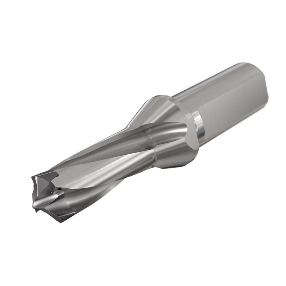 Iscar Replaceable-Tip Drill: 0.945 to 0.98" Dia, 1.624" Max Depth, 1-1/4" Flatted Shank - 3362964