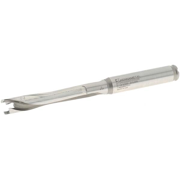 Kennametal Replaceable-Tip Drill: 8.5 to 8.99 mm Dia, 26.92 mm Max Depth, 9.53 mm Straight-Cylindrical Shank - 2250705
