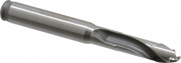 Kennametal Replaceable-Tip Drill: 8.5 to 8.99 mm Dia, 26.92 mm Max Depth, 9.53 mm Straight-Cylindrical Shank - 2250705