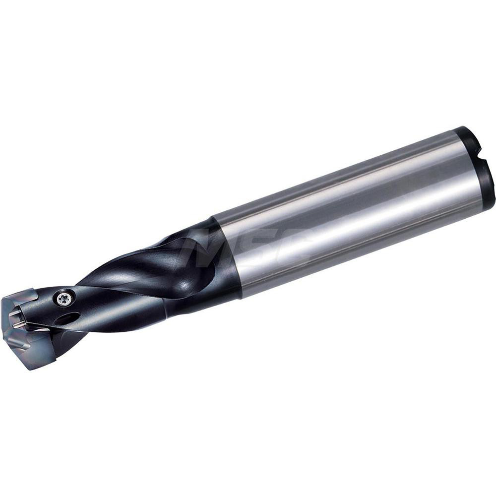 Kyocera Replaceable-Tip Drill: 7.94 to 8.49 mm Dia, 25.5 mm Max Depth, 10 mm Straight-Cylindrical Shank - THD08080