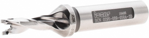 Ingersoll Cutting Tools Replaceable-Tip Drill: 0.2953 to 0.311" Dia, 0.89" Max Depth, 1/2" Weldon Flat Shank - 3204615