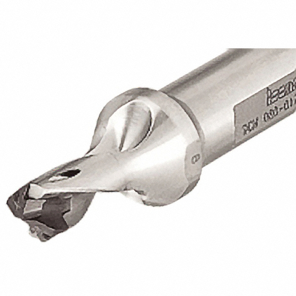 Iscar Replaceable-Tip Drill: 0.906 to 0.941" Dia, 1.553" Max Depth, 1-1/4" Straight-Cylindrical Shank - 3362963