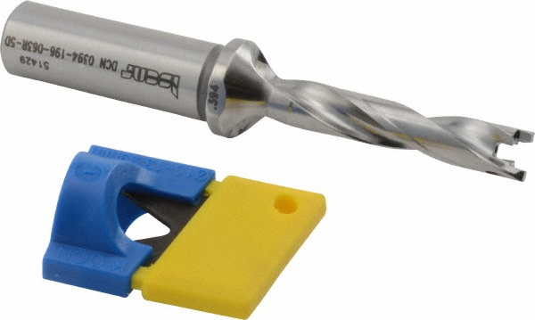 Widia Replaceable-Tip Drill: 0.4921 to 0.5114" Dia, 1.5353" Max Depth, 5/8" Flatted Shank - 4099016