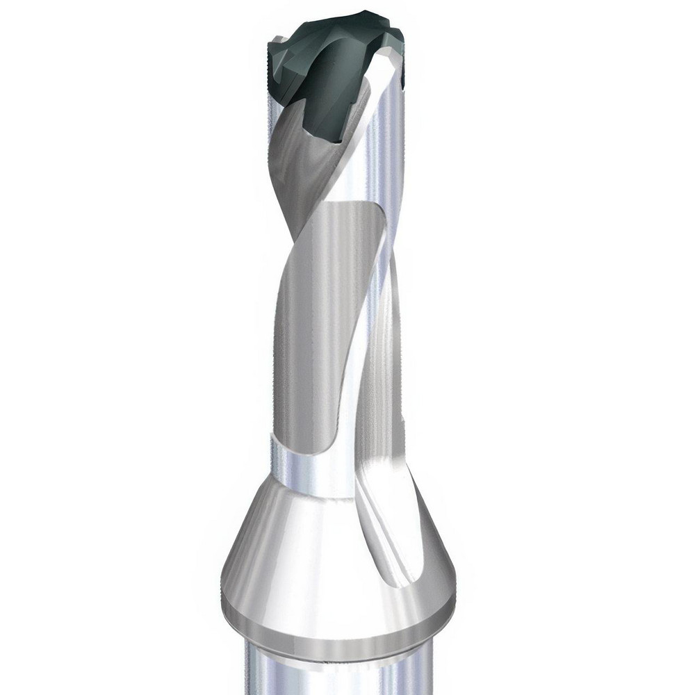 Widia Replaceable-Tip Drill: 0.4921 to 0.5114" Dia, 1.5353" Max Depth, 5/8" Flatted Shank - 4099016