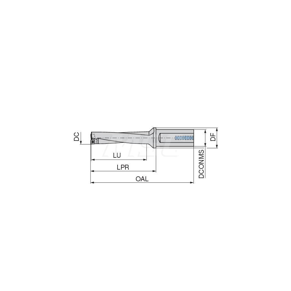 Komet Indexable Insert Drill: KUBP4D305R10C40, 30.50 mm Max Dia, 124.00 mm Max Depth, 4xD, 40.00 mm Shank Dia - 1087430504