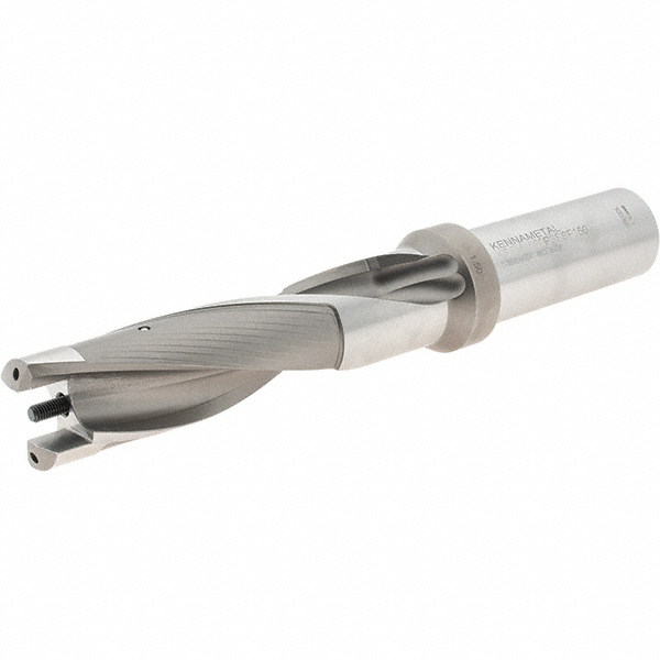 Ingersoll Cutting Tools Replaceable-Tip Drill: 10 to 10.9 mm Dia, 51.99 mm Max Depth, 14 mm Weldon Flat Shank - 3221088