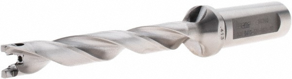 Ingersoll Cutting Tools Replaceable-Tip Drill: 10 to 10.9 mm Dia, 51.99 mm Max Depth, 14 mm Weldon Flat Shank - 3221088