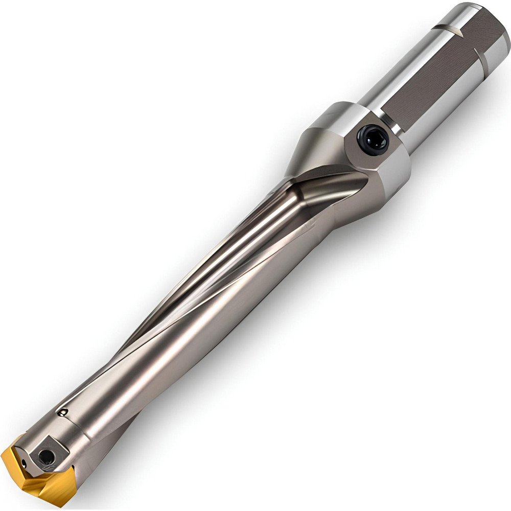 Ingersoll Cutting Tools Replaceable-Tip Drill: 1.2205 to 1.2559" Dia, 3.86" Max Depth, 1-1/4" Flatted Shank - 6146014