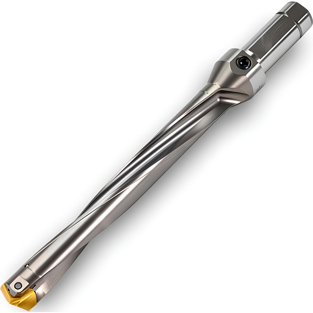 Ingersoll Cutting Tools Replaceable-Tip Drill: 1.2205 to 1.2559" Dia, 3.86" Max Depth, 1-1/4" Flatted Shank - 6146014