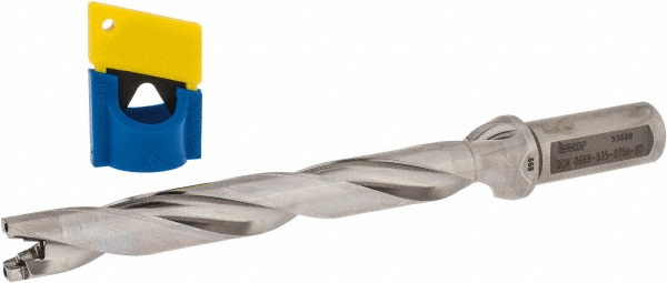 Guhring Replaceable-Tip Drill: 0.669 to 0.689" Dia, 55.8 mm Max Depth, 3/4" Shank - 9041070170050