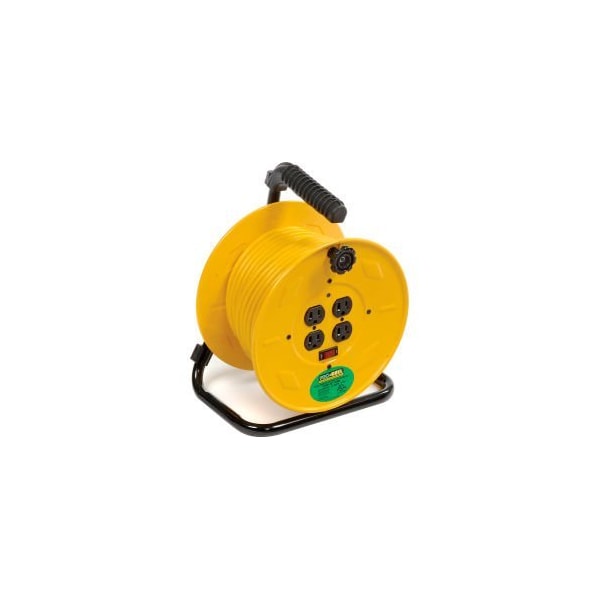 Alert Alert 7080M  Industrial Cord Reel with Four Grounded Outlets & 80 ft Extension Cord Included - 7080M