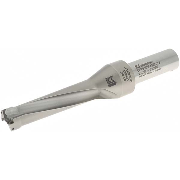 Kyocera Indexable Insert Drill: DR1437, 1.4370" Max Dia, 2.7500" Max Depth, 2xD, 1.0000" Shank Dia - OTM86226