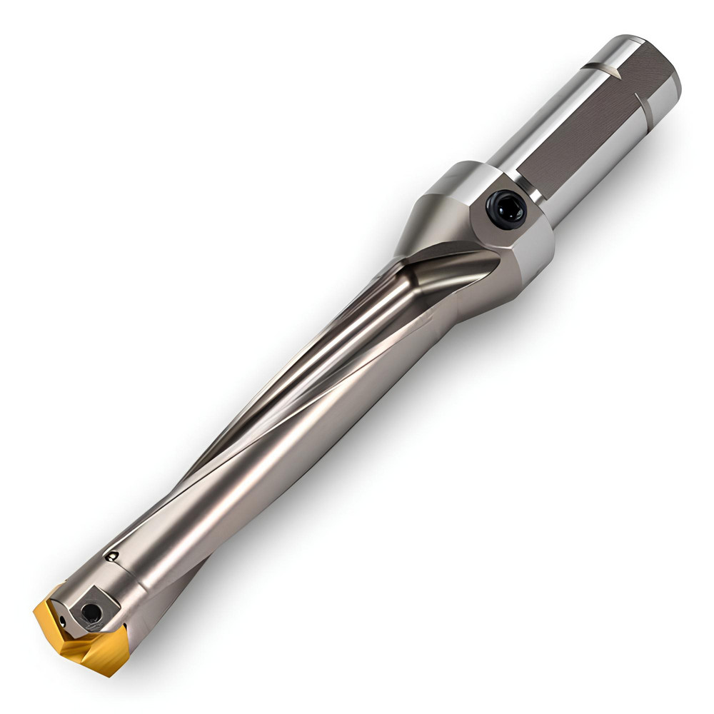 Ingersoll Cutting Tools Replaceable-Tip Drill: 1.1417 to 1.1772" Dia, 5.89" Max Depth, 1-1/4" Flatted Shank - 6146027