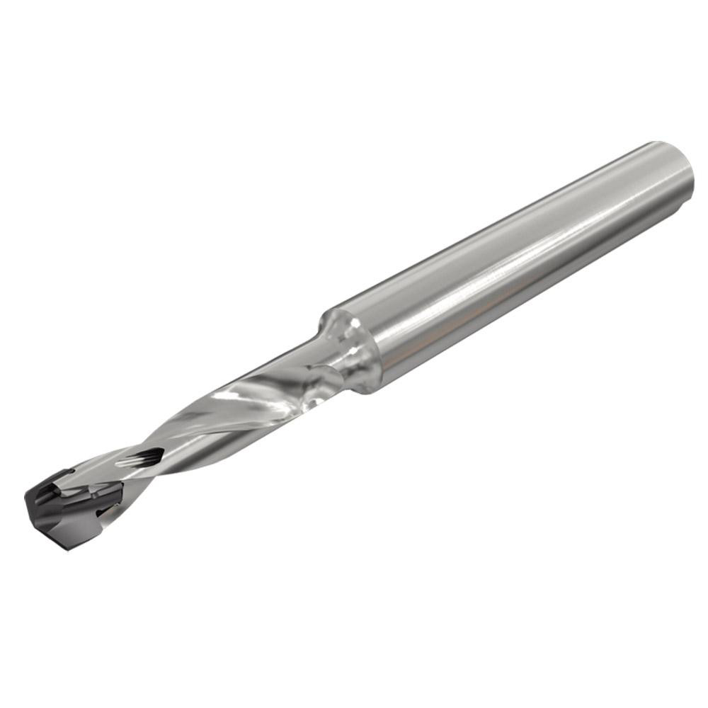 Iscar Replaceable-Tip Drill: 8.5 to 8.9 mm Dia, 27.69 mm Max Depth, 10 mm Straight-Cylindrical Shank - 3359499