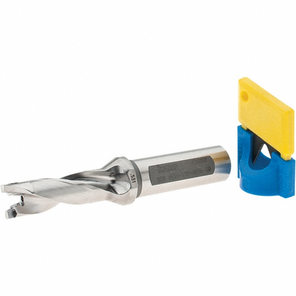 Iscar Replaceable-Tip Drill: 8.5 to 8.9 mm Dia, 27.69 mm Max Depth, 10 mm Straight-Cylindrical Shank - 3359499