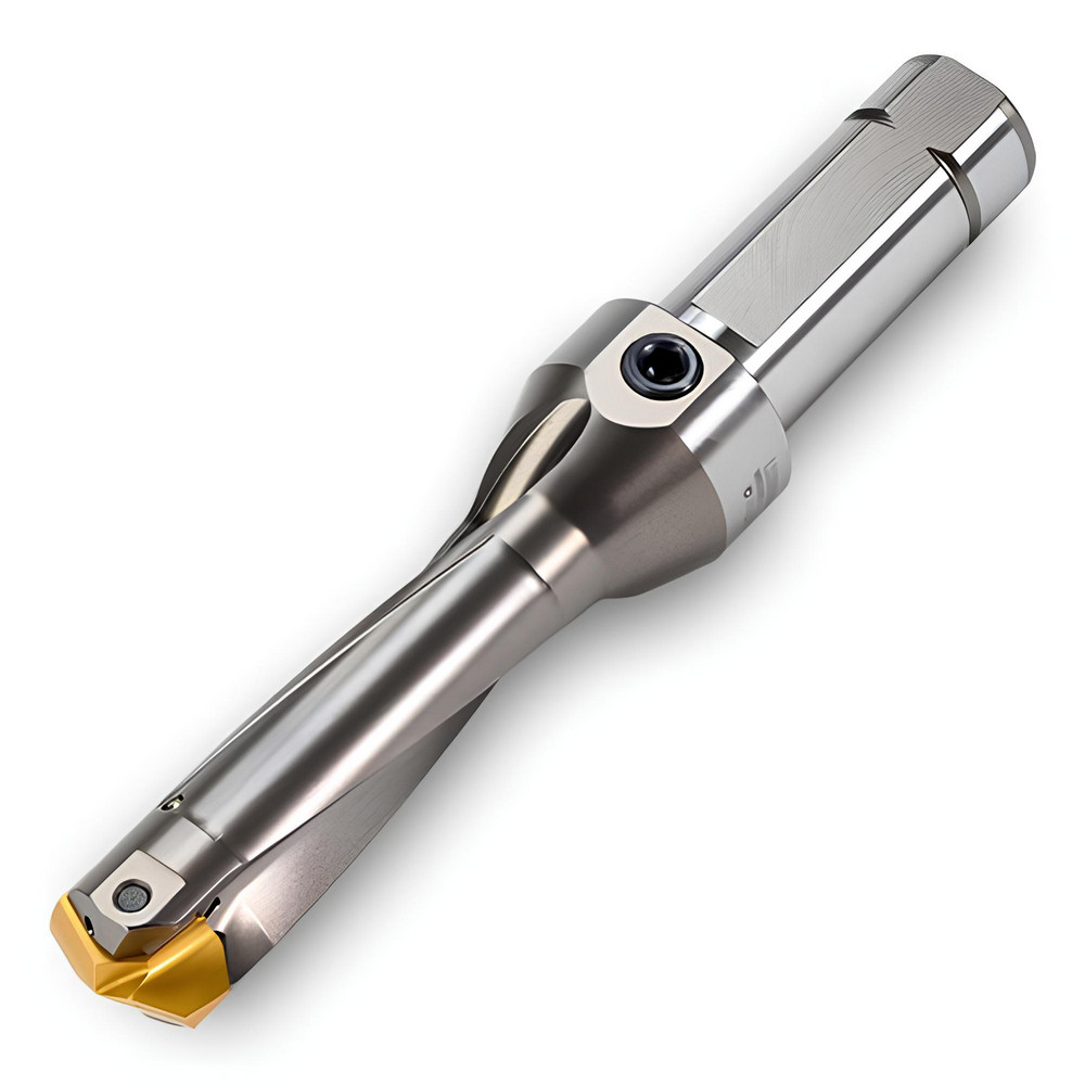 Ingersoll Cutting Tools Replaceable-Tip Drill: 1.3386 to 1.374" Dia, 4.23" Max Depth, 1-1/4" Flatted Shank - 6146017