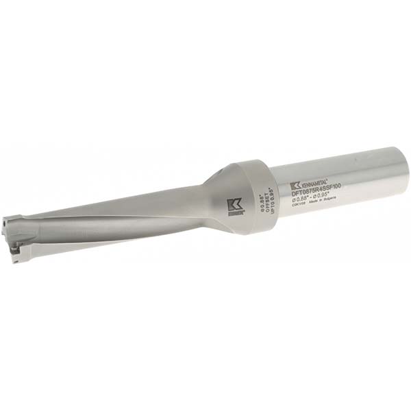 Kennametal Indexable Insert Drill: DFR0703R4SSF100, 18.87 mm Max Dia, 4xD - 3022345