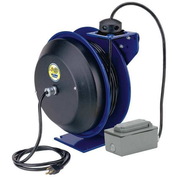 Coxreels 50 ft. 12/3 Retractable Cord Reel 2 Outlets 120VAC Voltage - EZ-PC13-5012-F