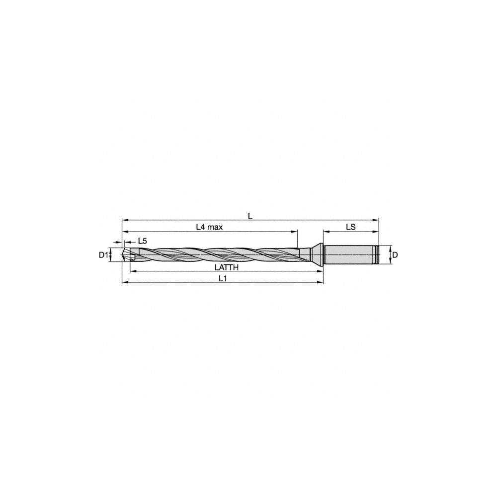 Kennametal Replaceable-Tip Drill: 16.00 mm Shank Dia - 6389490