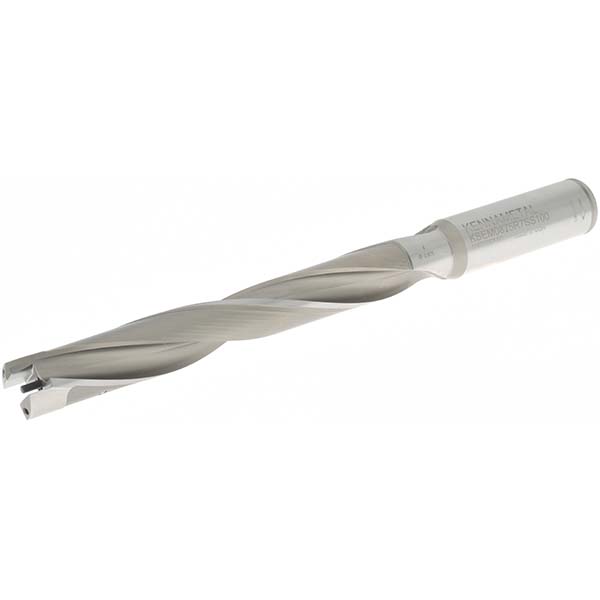 Kennametal Replaceable-Tip Drill: 22.23 to 22.73 mm Dia, 168 mm Max Depth, 25.4 mm Straight-Cylindrical Shank - 1519270