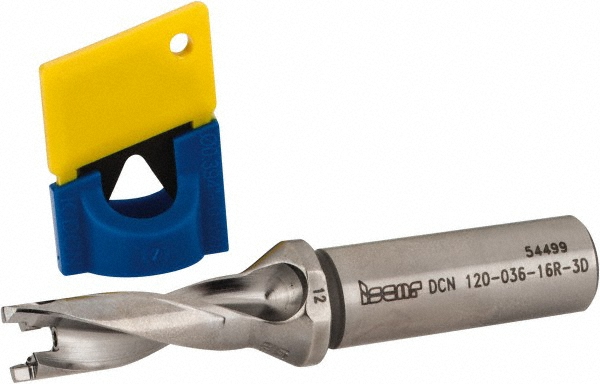 Kyocera Replaceable-Tip Drill: 12 to 12.49 mm Dia, 100 mm Max Depth, 14 mm Straight-Cylindrical Shank - THD08122