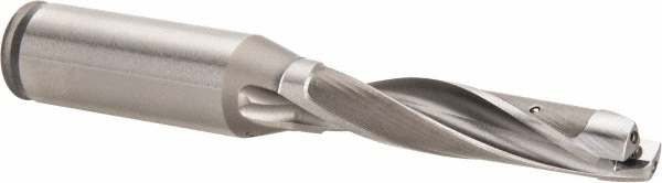 Kennametal Replaceable-Tip Drill: 13.49 to 13.5 mm Dia, 94.49 mm Max Depth, 19.05 mm Straight-Cylindrical Shank - 1798203
