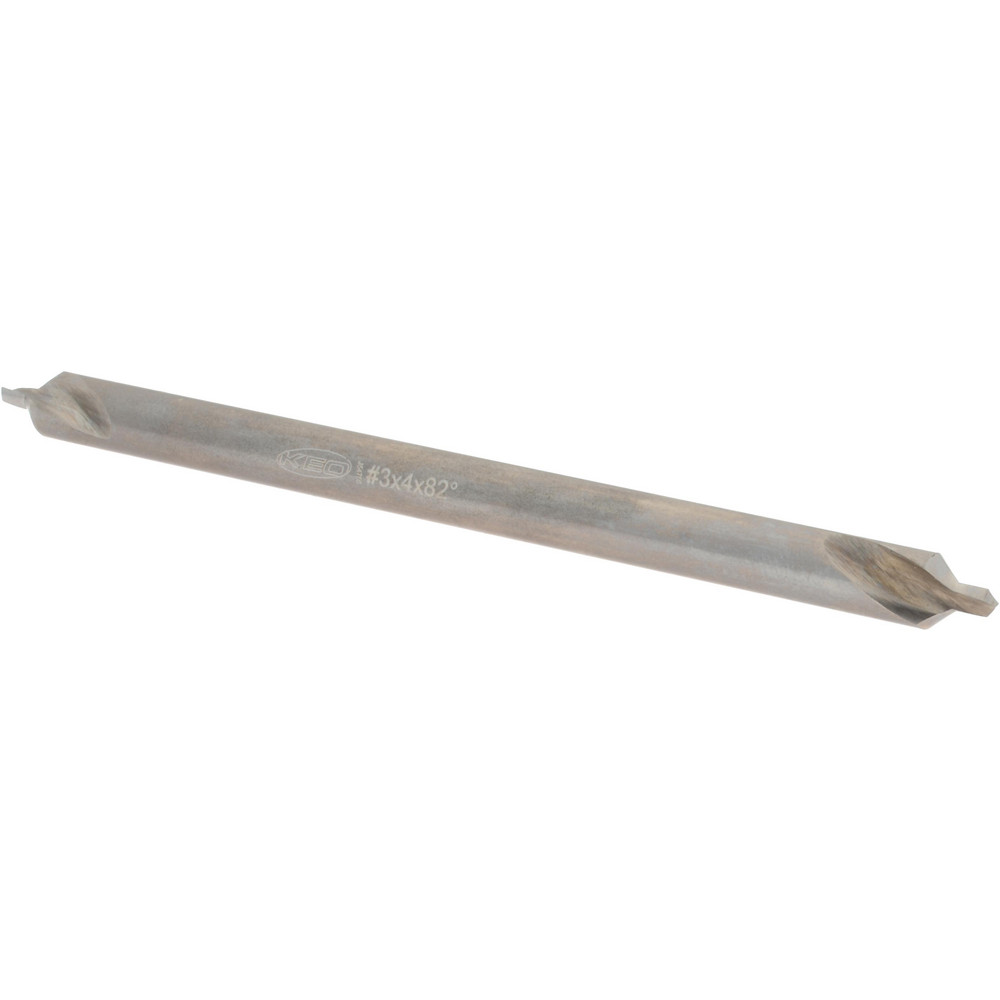 Keo Combination Drill & Countersink: #3, 1/4" Body Dia, 118 deg, High-Speed Steel - 907-000-088