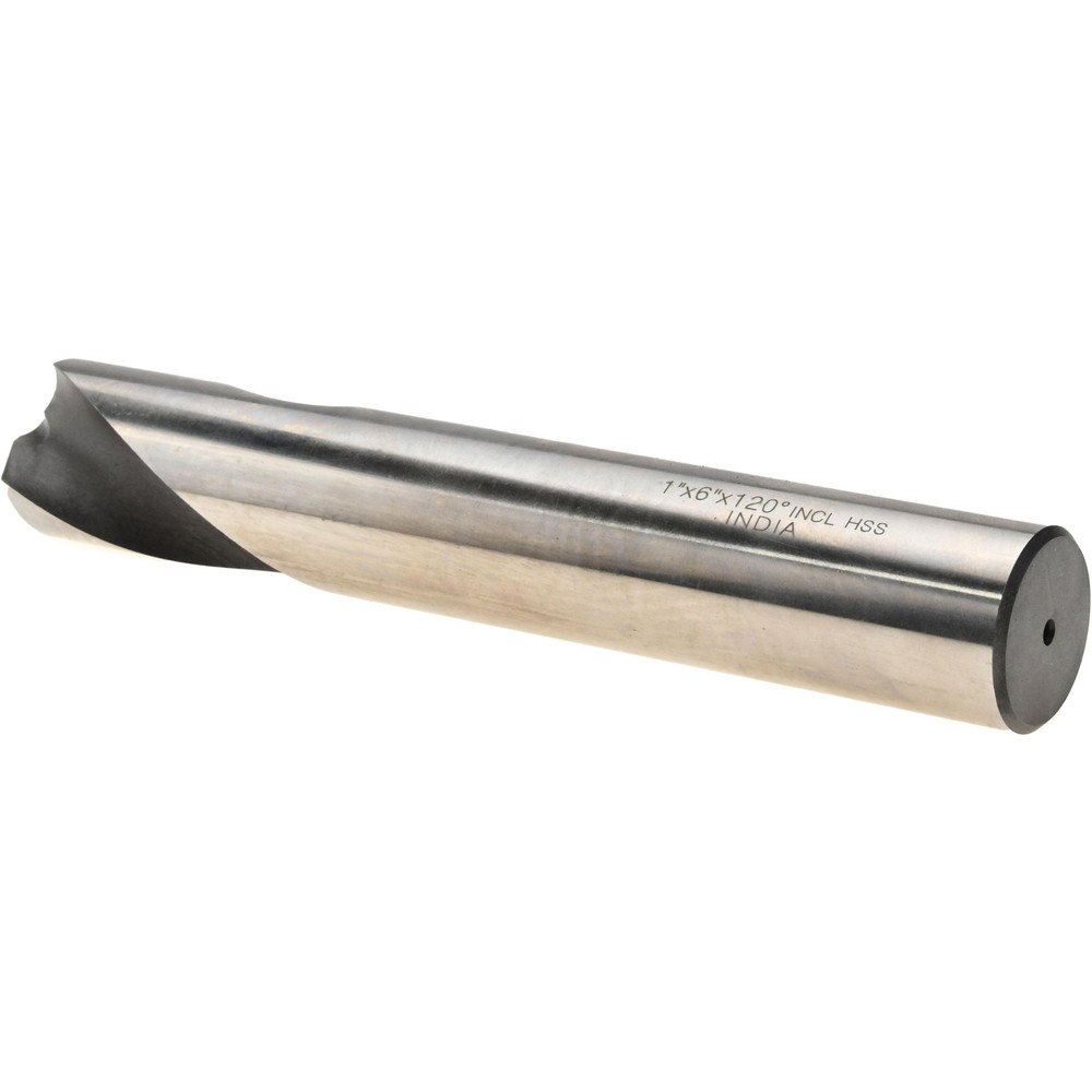 Value Collection Spotting Drill: 1" Dia, 120 deg, 6" OAL, High-Speed Steel - 1944296100000Z6