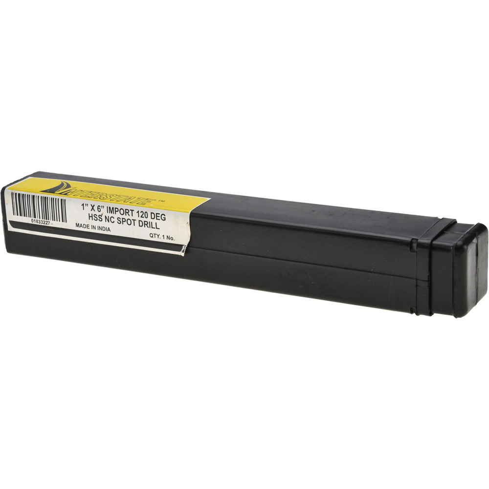 Value Collection Spotting Drill: 1" Dia, 120 deg, 6" OAL, High-Speed Steel - 1944296100000Z6