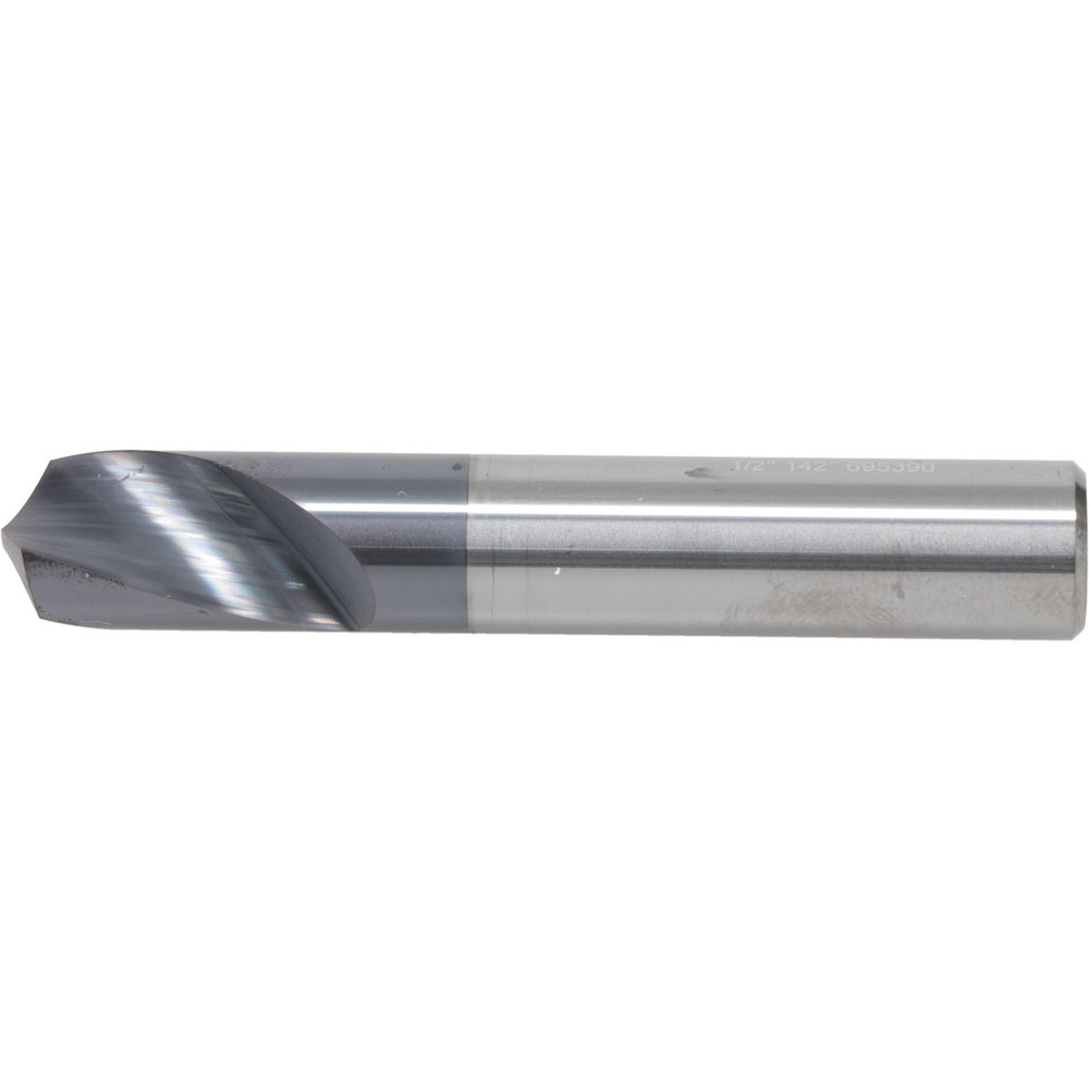 Titan USA Spotting Drill: 3/4" Dia, 142 deg, 4" OAL, Solid Carbide - TC28948