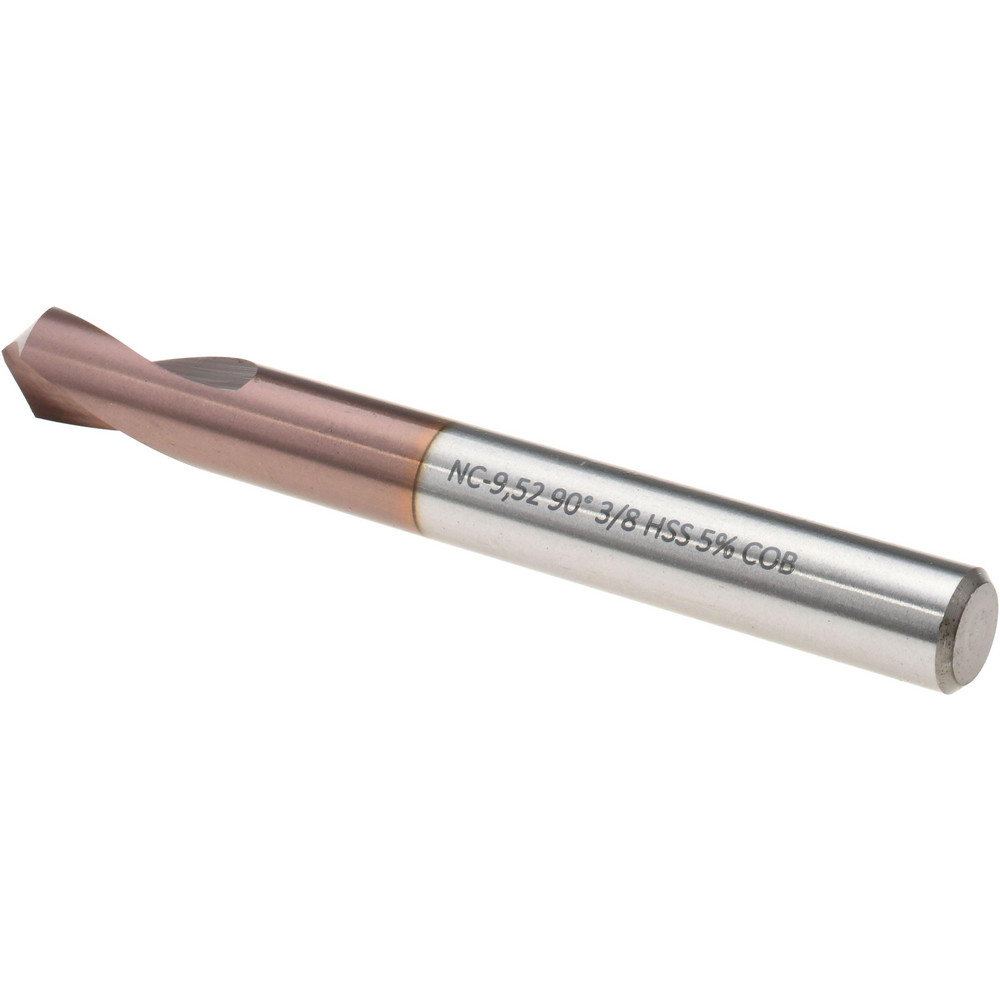 Magafor Spotting Drill: 3/8" Dia, 90 deg, 3-1/2" OAL, Cobalt M-35 (HSS-E) - 80099509520