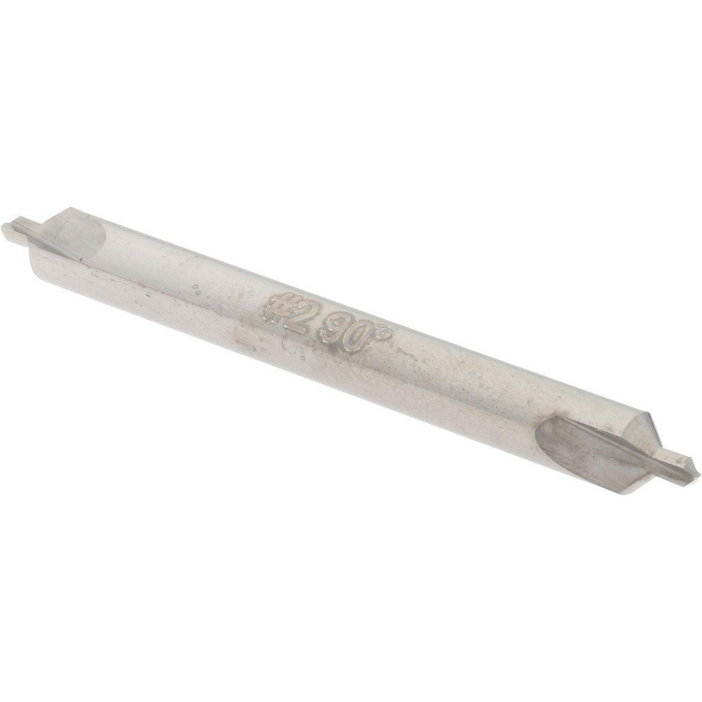 Hertel Combination Drill & Countersink: #2, 3/16" Body Dia, 118 deg, High-Speed Steel - H-81154020000