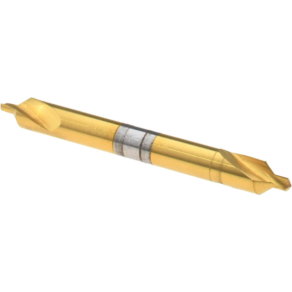 Hertel Combination Drill & Countersink: #2, 3/16" Body Dia, 118 deg, High-Speed Steel - H-81154020000