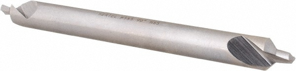 Hertel Combination Drill & Countersink: #5, 7/16" Body Dia, 118 deg, High-Speed Steel - H-81155L05050