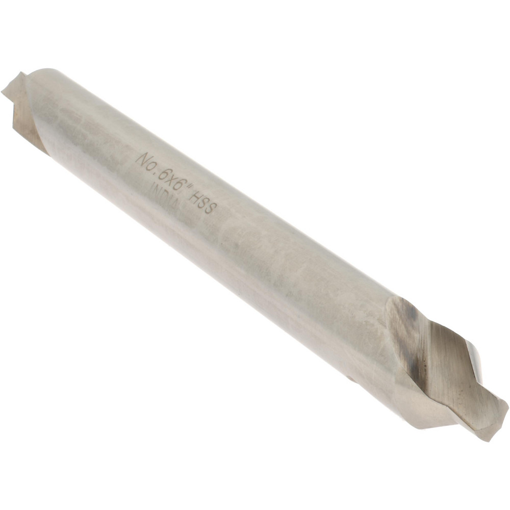 Value Collection Combination Drill & Countersink: #6, 1/2" Body Dia, High-Speed Steel - 156400006000006
