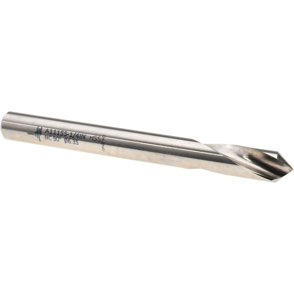 Magafor Spotting Drill: 1/4" Dia, 90 deg, 2-5/8" OAL, Cobalt M-35 (HSS-E) - 81195063500
