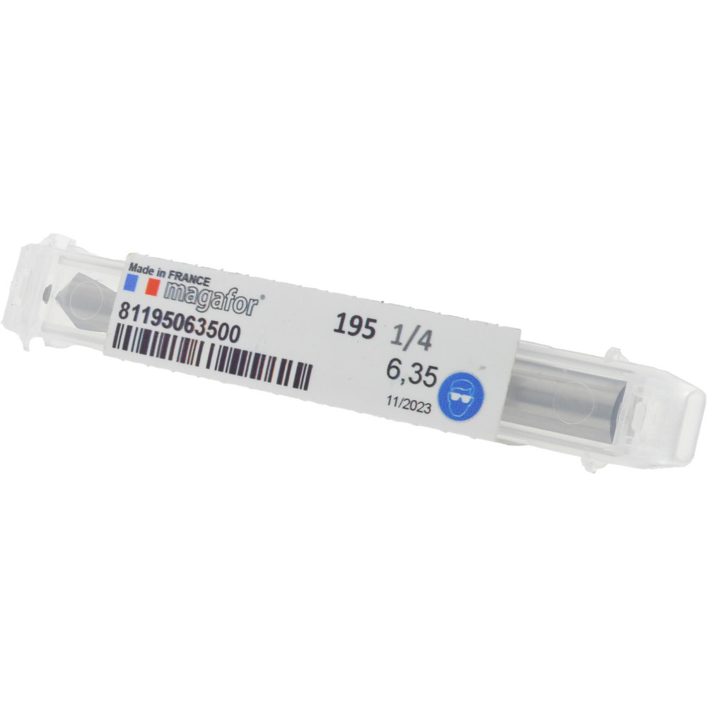 Magafor Spotting Drill: 1/4" Dia, 90 deg, 2-5/8" OAL, Cobalt M-35 (HSS-E) - 81195063500