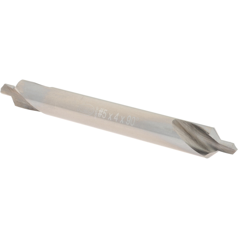 Hertel Combination Drill & Countersink: #5, 7/16" Body Dia, 118 deg, High-Speed Steel - H-81155L05040