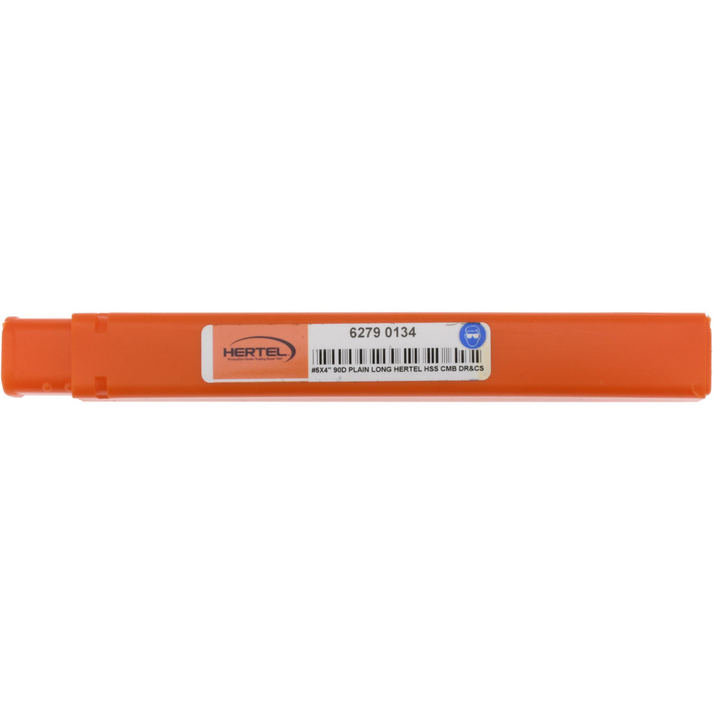 Hertel Combination Drill & Countersink: #5, 7/16" Body Dia, 118 deg, High-Speed Steel - H-81155L05040