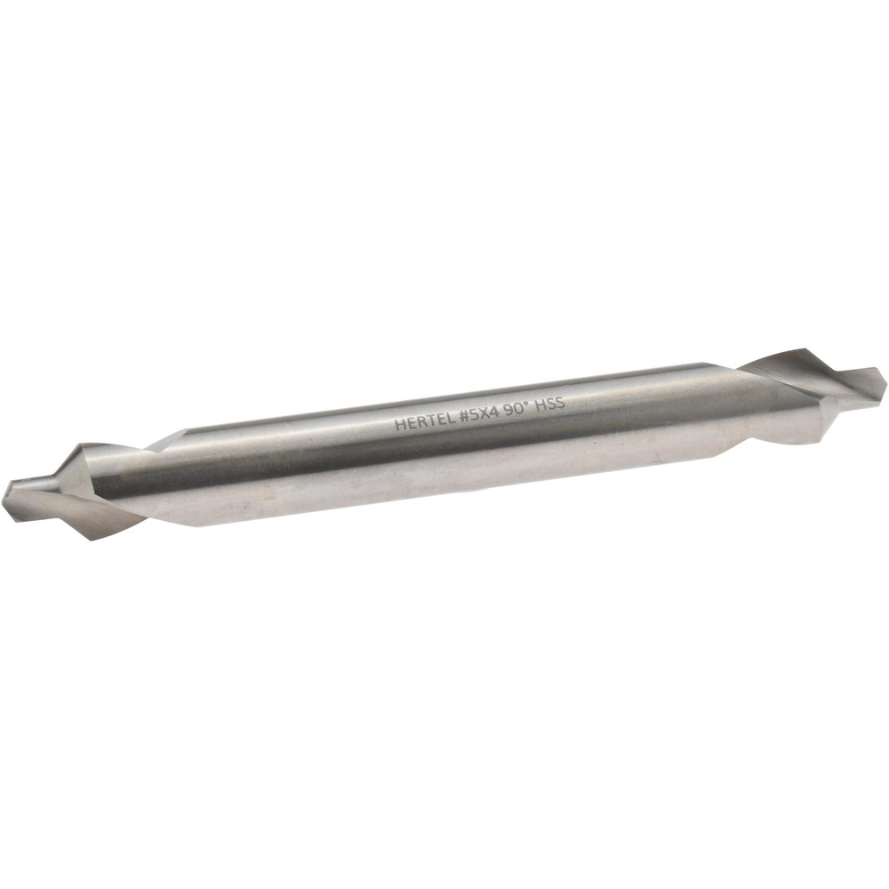 Hertel Combination Drill & Countersink: #5, 7/16" Body Dia, 118 deg, High-Speed Steel - H-81155L05040