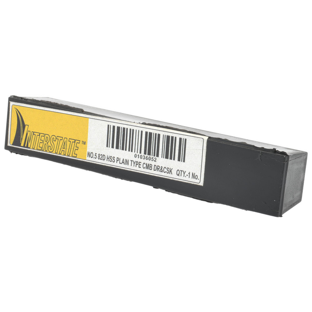 Value Collection Combination Drill & Countersink: #5, 7/16" Body Dia, High-Speed Steel - 1564000050000V0