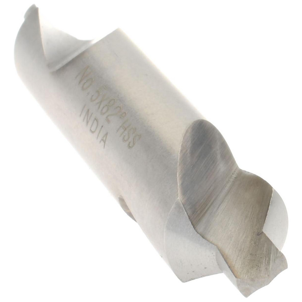 Value Collection Combination Drill & Countersink: #5, 7/16" Body Dia, High-Speed Steel - 1564000050000V0