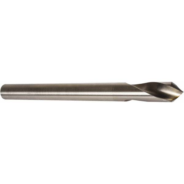 Precision Twist Drill Spotting Drill: 1" Dia, 120 deg, 8" OAL, High-Speed Steel - 6000076