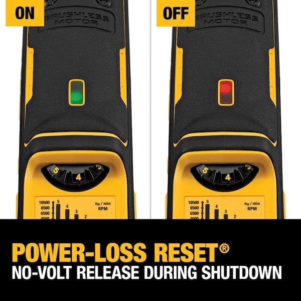 Dewalt 5 in. Brushless Paddle Switch Small Angle Grinder with Kickback Brake, No Lock-On - DWE43214N